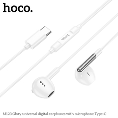 Tai nghe có dây type-c HOCO M123 chui Type C có Mic chính hãng [BH 1 năm]