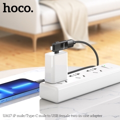 Jack chuyển đổi HOCO UA17 OTG đa năng Type-C vs Lightning ra Usb chính hãng [BH 1 năm]