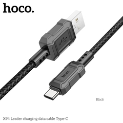 Cáp sạc truyền dữ liệu Hoco X94 cổng USB ra Type C 3A dài 1M chính hãng [BH 1 NĂM]