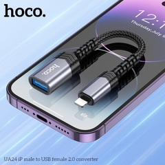 Jack chuyển đổi HOCO UA24 iPhone Lightning ra USB OTG chính hãng [BH 1 năm]