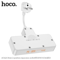 Ổ cắm điện đa năng HOCO AC12A PD30W 3 cổng USB + 1 cổng Type C cáp dài 8,5cm chính hãng [BH 1 NĂM]