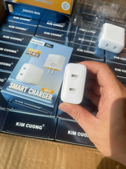 Cóc sạc nhanh 45w Kim Cương S817 2 cổng type-c PD smart charger chính hãng [BH 6 tháng] / pktn sale