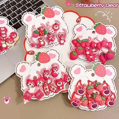 Set 10 buộc tóc cho bé hình gấu dâu / pktn sale