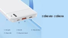 Pin sạc nhanh 22.5w Remax RPP-287 10.000mAh PD QC3.0 sạc dự phòng chính hãng [BH 1 năm]