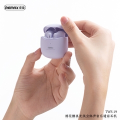 Tai nghe bluetooth REMAX TWS-19 true wireless kiểu dáng airpods có đế sạc chính hãng [BH 1 năm]