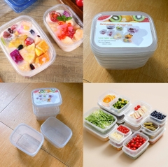 Set 4 hộp nhựa size lớn (7x13.5cm) bảo quản thực phẩm có nắp / pktn sale