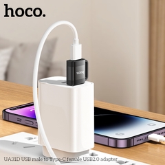 Jack chuyển đổi USB sang Type-C USB 2.0 Hoco UA31D chính hãng [BH: 1 NĂM]