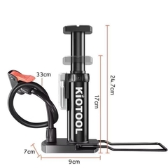 Bơm đạp chân mini Kiotool xe máy, ô tô, bong bóng đa năng [BH: None] 1l9b2