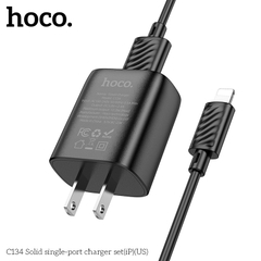 Bộ sạc 12w HOCO C134 cáp USB ra iPhone Lighting chính hãng [BH 1 Năm]