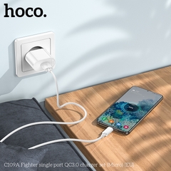Bộ sạc nhanh 18w HOCO C109A (cáp usb ra micro samsung) QC3.0 chính hãng [BH 1 năm]