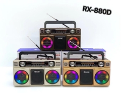Loa bluetooth 2in1 kiêm đài FM RX880D, có đèn led (kèm pin 18650) kiểu cổ điển [BH: 3 THÁNG]