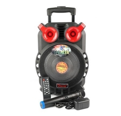 Loa kéo hát karaoke 5000w DWQ-08 2 tấc có led kèm 1 micro không dây [BH 6 tháng]