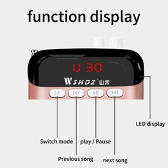 Loa bluetooth trợ giảng S12 kèm micro đeo tai (có FM, có khe gắn thẻ nhớ) [BH 3 tháng]