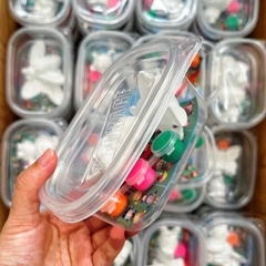 Set 2 Tô tượng thạch cao MINI hộp nhựa kèm màu cho bé