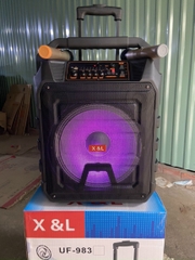 Loa kéo di động UF983 3 tấc 2 micro không dây karaoke [BH: 6 tháng]