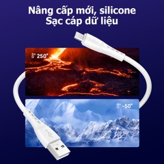 Cáp sạc nhanh 3A Hoco DM-X11 Micro (USB ra Samsung Micro) 1M dây dù chính hãng [BH 1 năm]
