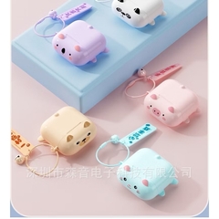 Tai nghe bluetooth TWS-K1 (2 tai  có doc sạc) kiểu dáng Airpods Pro hình Heo nhiều màu [BH: 3 THÁNG]