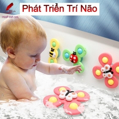 Bộ đồ chơi 3 chong chóng gắn tường, cửa kính hít chân không cho bé