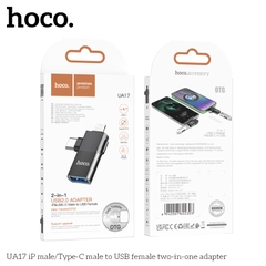 Jack chuyển đổi HOCO UA17 OTG đa năng Type-C vs Lightning ra Usb chính hãng [BH 1 năm]