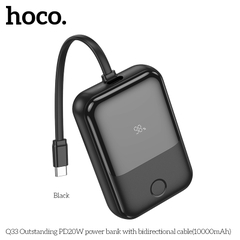 Pin sạc nhanh 20w HOCO Q33 10.000mAh dự phòng PD20W có màn hình LED, kèm cáp hai chiều liền thân chính hãng [BH: 1 NĂM]