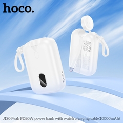 Pin sạc dự phòng Hoco J130 nhỏ gọn dung lượng 10.000mAh kèm cáp Type C, Có đèn LED chính hãng [BH: 1 NĂM]