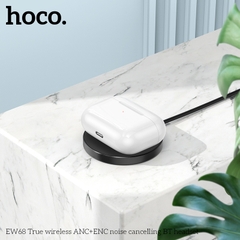Tai nghe bluetooth HOCO EW68 True Wireless V5.4 30mAh/300mAh giảm tiếng ồn ANC+ENC kiểu dáng AIRPODS chính hãng [BH: 1 NĂM]