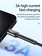 Cáp sạc nhanh 3a Hoco DM-X2 iPhone (usb ra iphone lightning) 1m chính hãng [BH: 1 NĂM]