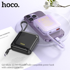 Pin sạc nhanh 22.5w Hoco Q23 10.000mAh kèm cáp liền pin dự phòng chính hãng [BH 1 Năm]