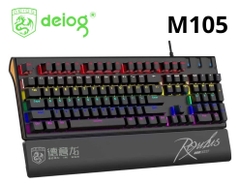 Bàm phím Cơ có dây Deiog M105 MÀU ĐEN Gaming Blue switch có led CHÍNH HÃNG [BH: 1 NĂM]