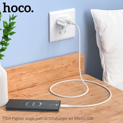 Bộ sạc nhanh 18w HOCO C109 (cáp usb ra micro samsung) QC3.0 chính hãng [BH 1 năm]