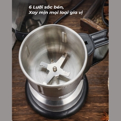 Máy xay hạt bột khô ngũ cốc gia vị food grinder inox mini cầm tay có quai [BH 1 tháng]
