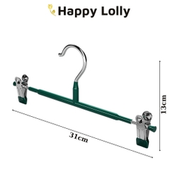 Set 10 Móc quần áo thế hệ mới M2024 chống trượt ko để lại vết hằn lên quần áo (2 đầu có 2 kẹp)- MÀU NGẪU NHIÊN[BH: NONE]