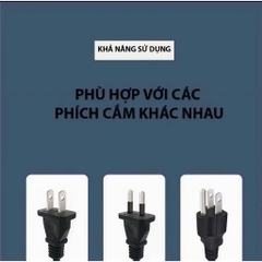 Ổ cắm điện 5V-2.0A No.A163 van an toàn gồm 6 cổng ghim điện + 4 cổng usb TIỆN LỢI [BH: 1 TUẦN]