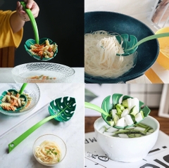 Vá vớt thức ăn hình chiếc lá 9x30cm [BH: None]