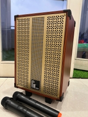 Loa kéo GT8 hát karaoke kèm 2 micro không dây, kích thước 37x20x30 bass 2 tấc, nặng 5kg [BH 6 tháng]