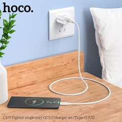 Bộ sạc nhanh 18w HOCO C109 USB ra Type-C chính hãng [BH 1 năm]