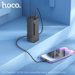 Pin dự phòng sạc nhanh Hoco Q15 10.000mAh có đèn pin chính hãng [BH: 1 NĂM]