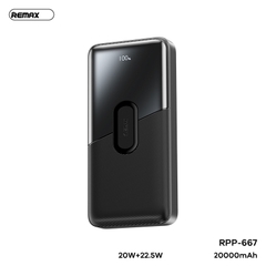 Pin sạc nhanh 22.5w Remax RPP-667 20.000mAh PD QC3.0 sạc dự phòng Chính Hãng [BH: 1 năm]