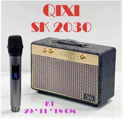 Loa bluetooth karaoke QIXI SK-2030 tặng kèm 1 micro không dây hát karaoke [BH: 3 tháng]
