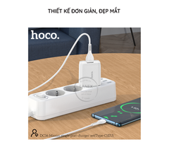 Bộ sạc nhanh 2.4A EU Hoco DC36 Type c (cóc 1 cổng usb+ cáp 1 cổng usb ra type c) chính hãng [BH: 1 NĂM]