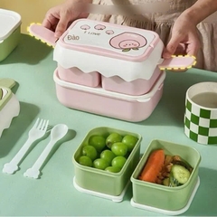 Hộp nhựa trái cây 2 lớp 2 tầng 3 ngăn đựng cơm, thức ăn, trái cây đa năng- MẪU VỀ NGẪU NHIÊN [BH: NONE] 1l1a9
