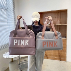 Túi đựng quần áo, đựng đồ du lịch PINK  gấp gọn 2 tầng cỡ Lớn - màu ngẫu nhiên theo lô [BH: None]