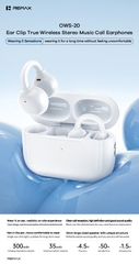 Tai nghe bluetooth REMAX OWS-20 mẫu móc tai bluetooth v6.0 pin 35/300mAh chính hãng