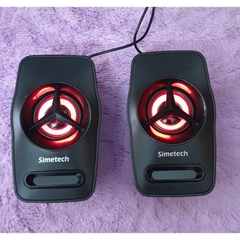 Loa vi tính 2.0 SIMETECH KQ-03 có led chính hãng [BH 1 năm]