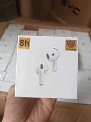 Tai nghe Bluetooth Airpods 4 ANC / Airpods4 logo Tiger 8H (2 tai không nút cao su kèm doc sạc) [BH: 6 Tháng]