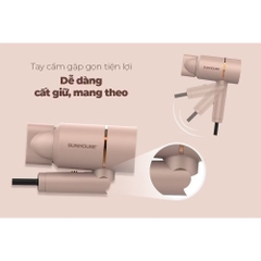 Máy sấy tóc Sunhouse SH2313 gấp gọn tiện lợi [BH: 1 Tháng]