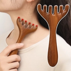 Lược gỗ đàn hương massage cầm tay toàn thân lưu thông khí huyết, đã thông tĩnh mạch