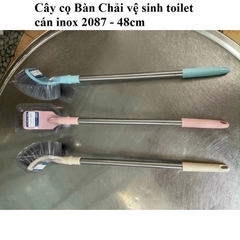 Cây chà toilet Cong thanh inox đầu nhựa có lỗ treo 2087