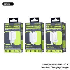 Cóc sạc nhanh REMAX CA05-AC45W US sạc nhanh 45w cóc 2 cổng 1 Type C 1 Usb siêu tiện lợi