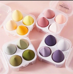Set 4 mút tán kem nền tặng kèm hộp đựng siêu cưng [BH: None]